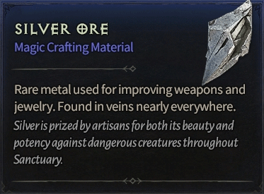 Silver Ore Material