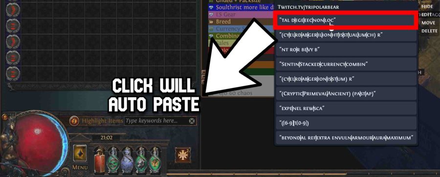 Awakened Poe Trade Macro Regex Paste 900 X 362