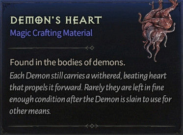 Demon's Heart Material